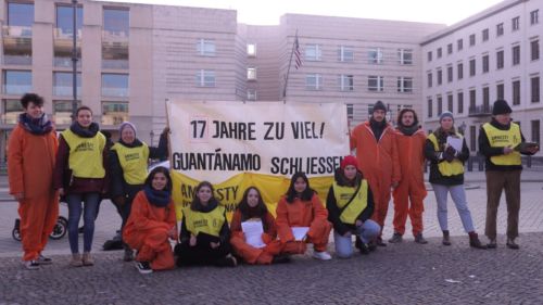 Picture of the Group protesting Guantanamo Bay